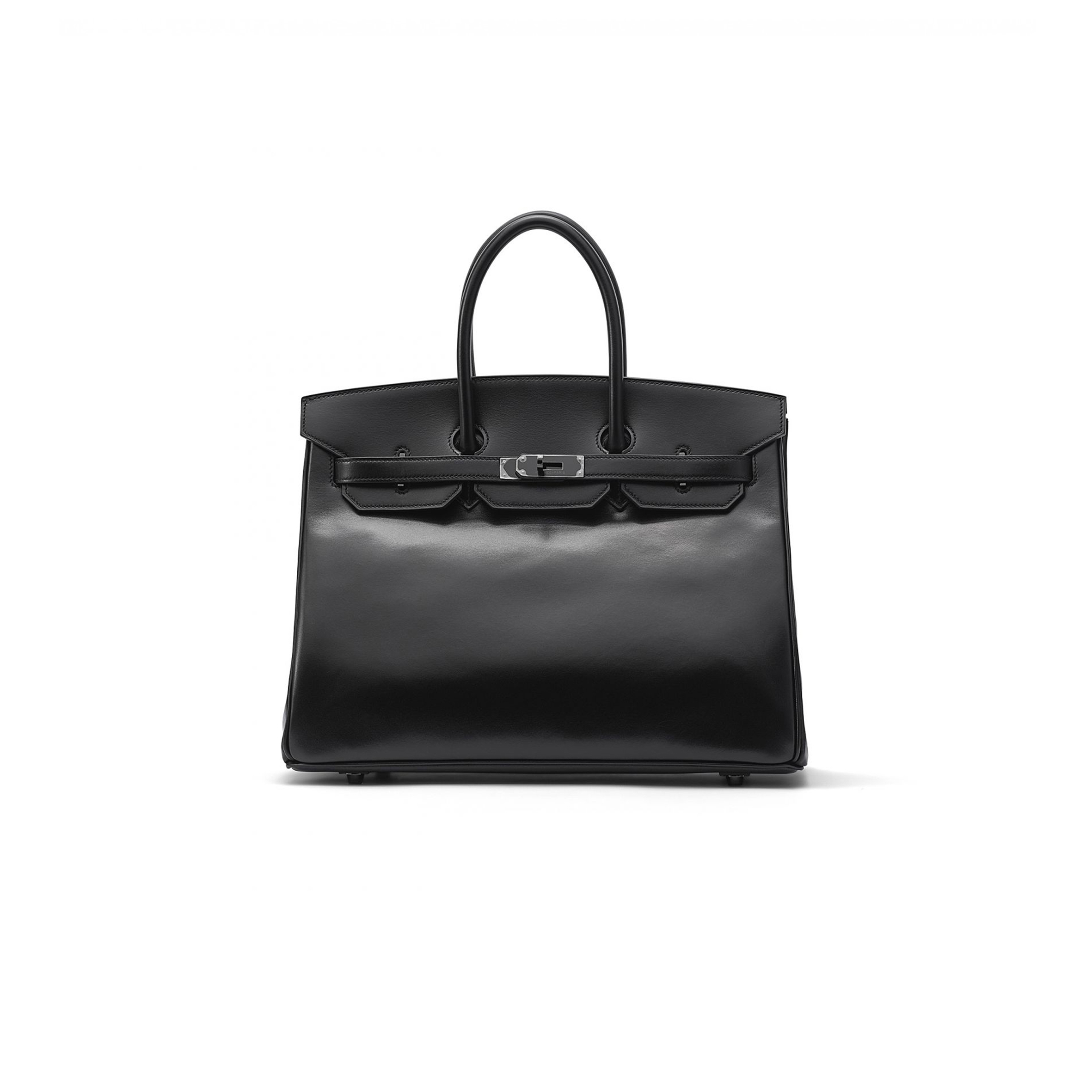 HERMES MASTER BIRKIN 35 BOX LEATHER BLACK BAG H028698CK89 (35*25*18cm)